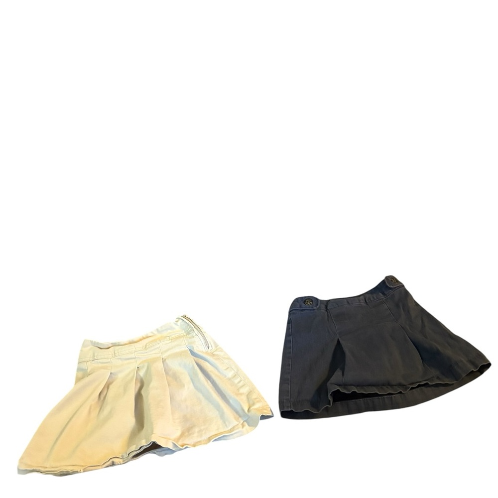 Lot Of 2 Uniform Khaki Navy Skorts Girls Sz 6-7 Old Navy Children’s Place SF PF